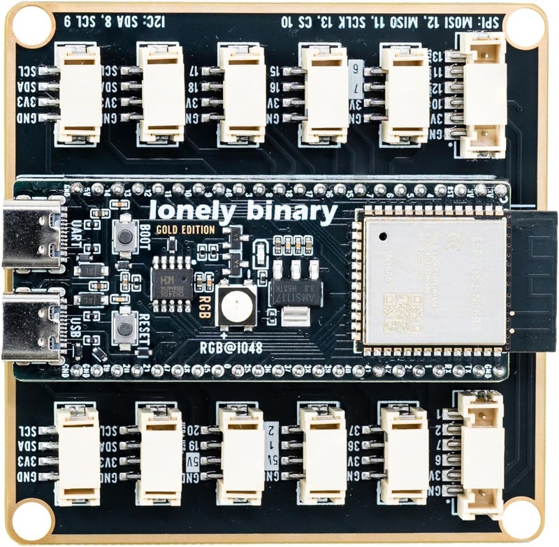 LONELY BINARY طقم بدء TinkerBlock ESP32-S3 – لوحة تطوير ESP32-S3 WiFi و Bluetooth بسعة 16MB فلاش، لوحة توسيع S3، 12 مستشعرات معيارية قابلة للتوصيل والتشغيل – متوافقة مع Arduino IDE و ESP-IDF - Image 2